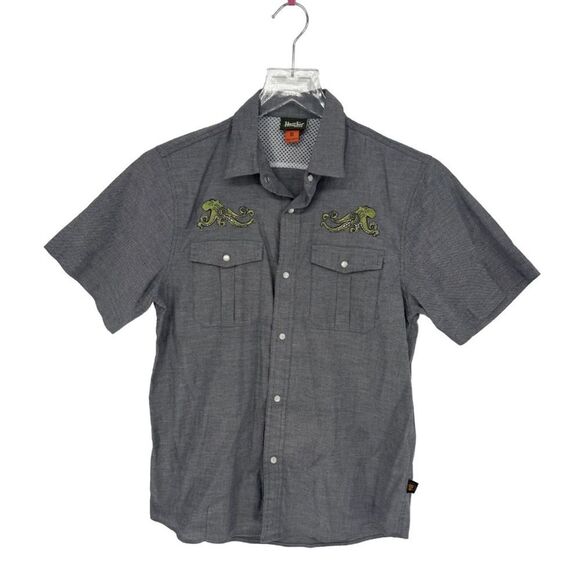 Howler Bros Boys XL Short Sleeve Guacho Snapshirt Octopus Embroidered Western - Picture 1 of 5